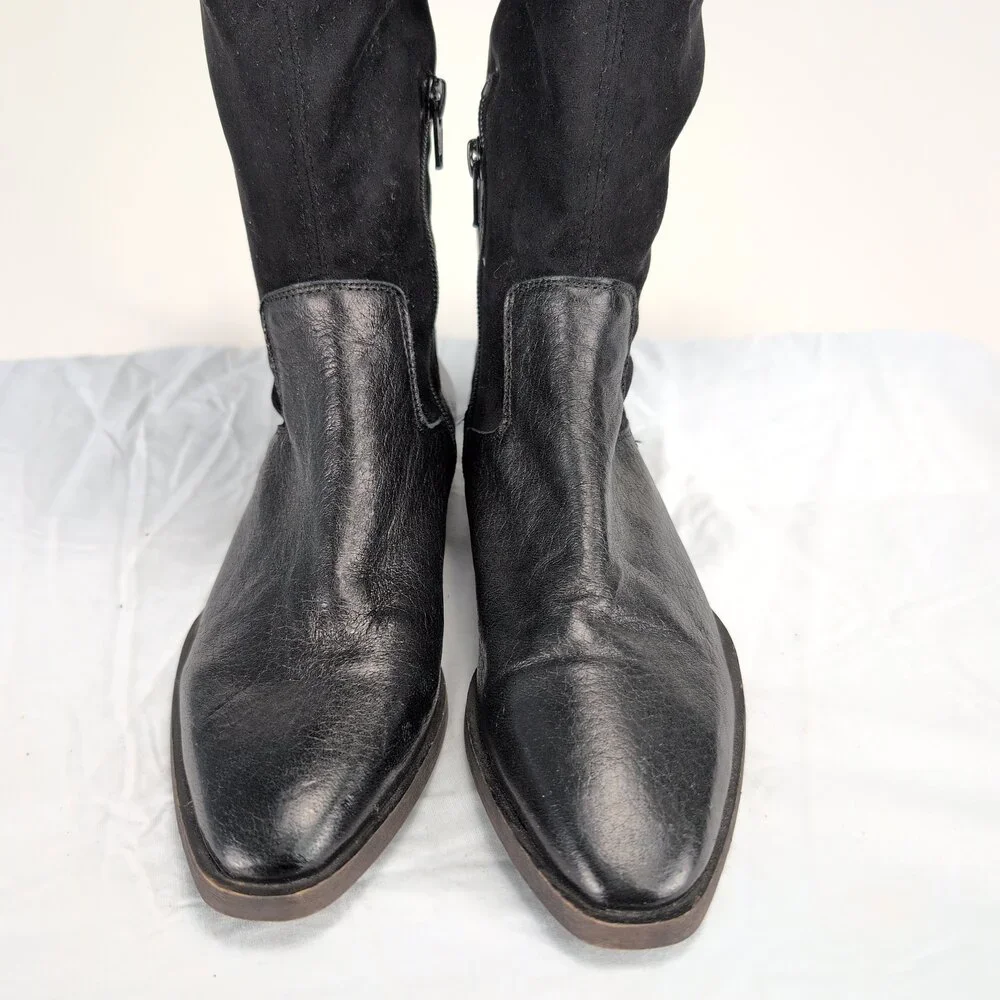 Free People Over-the-Knee Suede & Leather Boots Sz 5.5/6‎